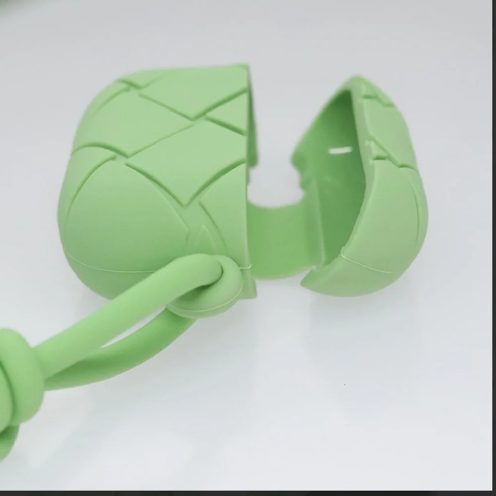 BOTTEGA VENETA Airpods case Shoulder Bag rubber Green NWOT - Picture 4 of 15